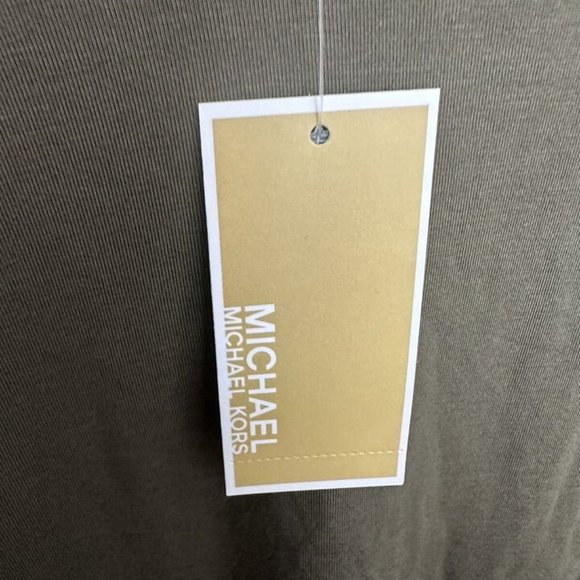 Michael Kors Large Basics Shirt IVY QT35KG2T45 MSRP $79.50 Green Blouse - Picture 4 of 12